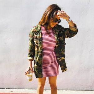 Camo Lightweight Zipper Outwear Jacket